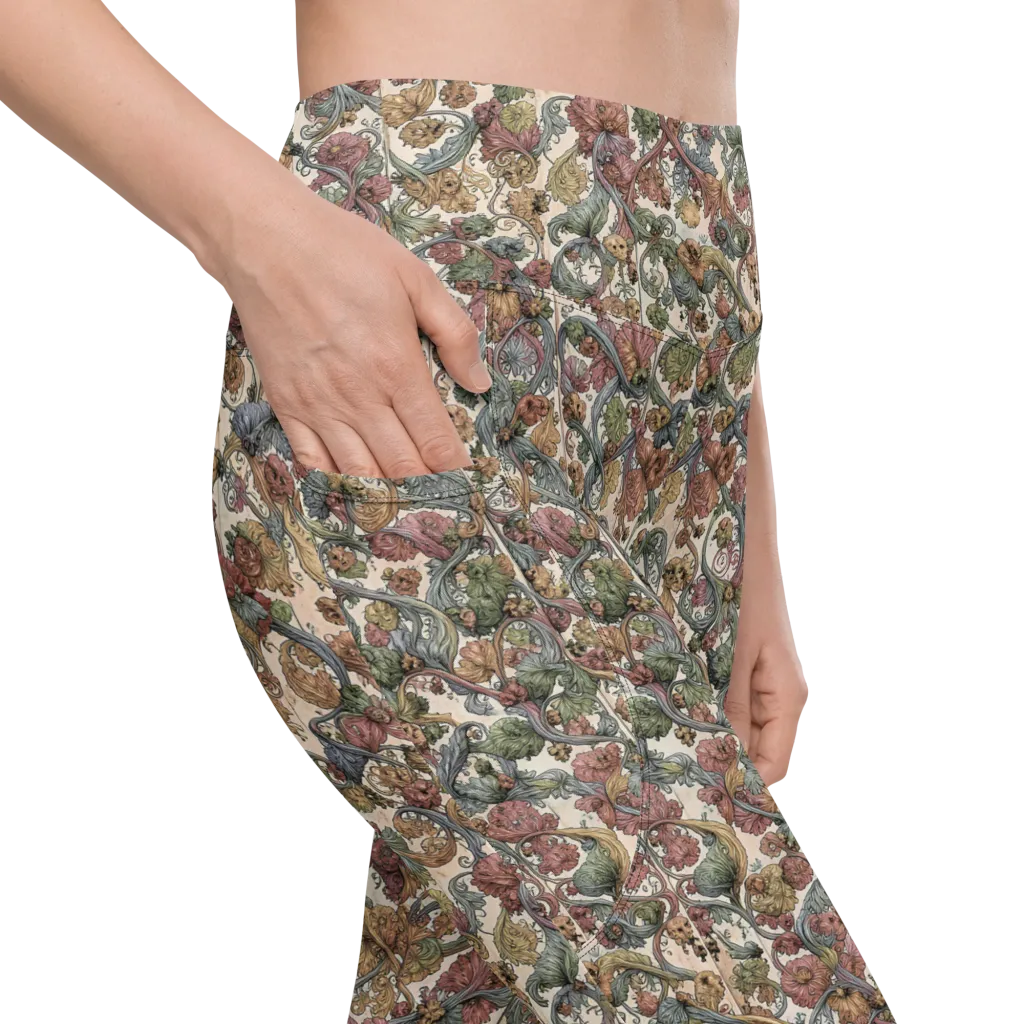 Velvet Herbarium on Leggings with Pockets — Product details