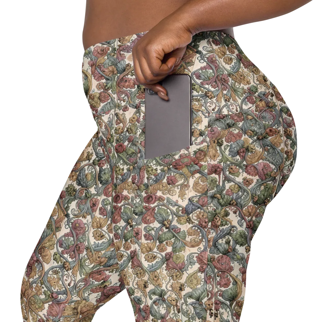 Velvet Herbarium on Leggings with Pockets — Product details 2