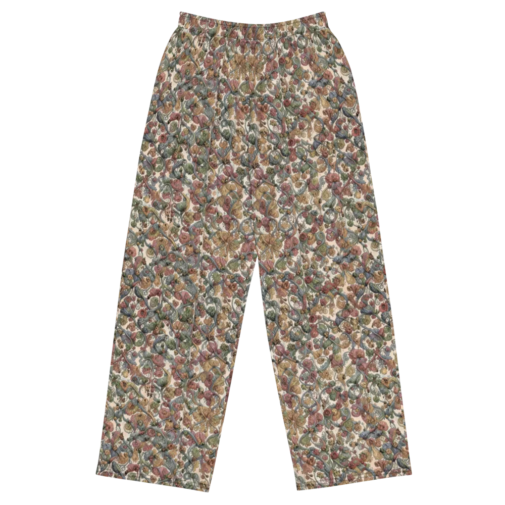 Velvet Herbarium on Wide-Leg Pants — Front