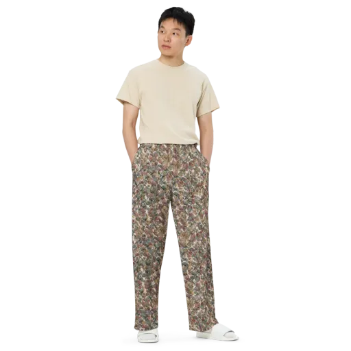 Velvet Herbarium on a Wide-Leg Pants