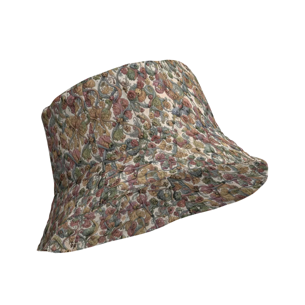 Velvet Herbarium on Reversible Bucket Hat — Product details Outside