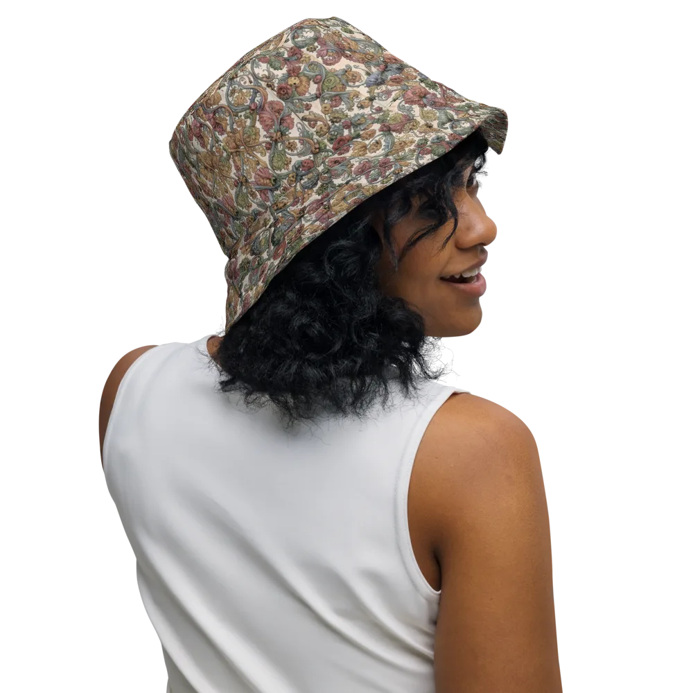 Velvet Herbarium on Reversible Bucket Hat — Right Outside