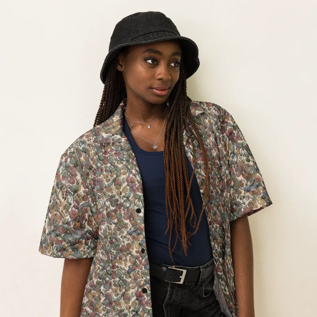 Velvet Herbarium on Button Shirt — Right Front