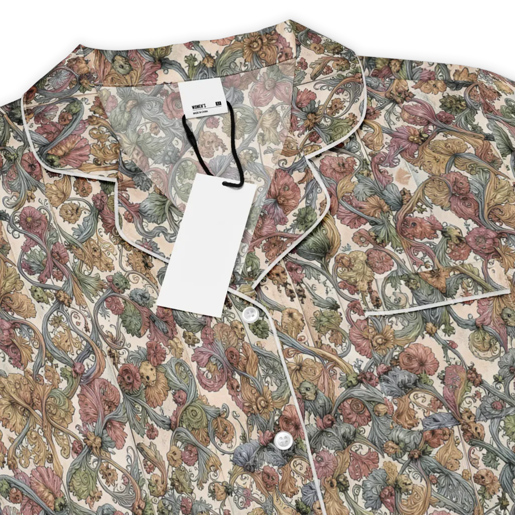 Velvet Herbarium on Women's Short Sleeve Pajama Top — Product details