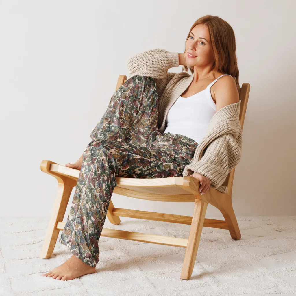 Velvet Herbarium on Women's Pajama Pants — Front