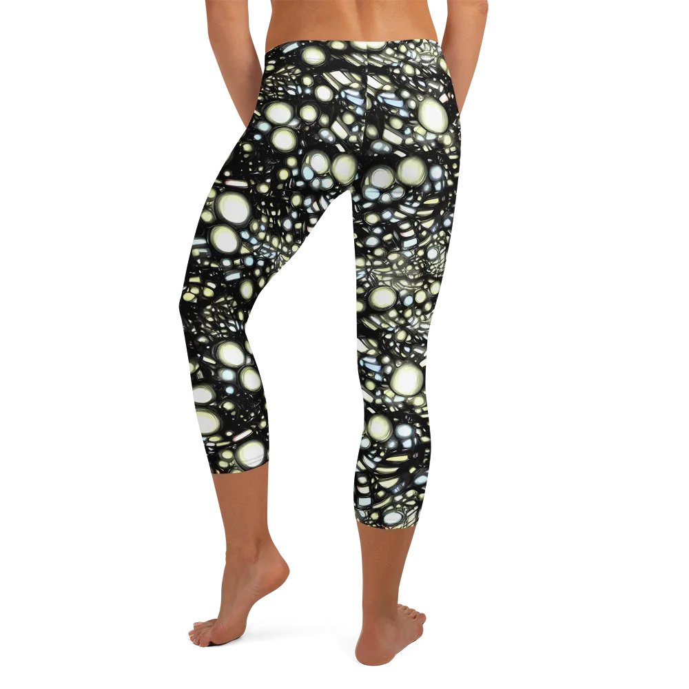 Electric Geode on Capri Leggings — Back