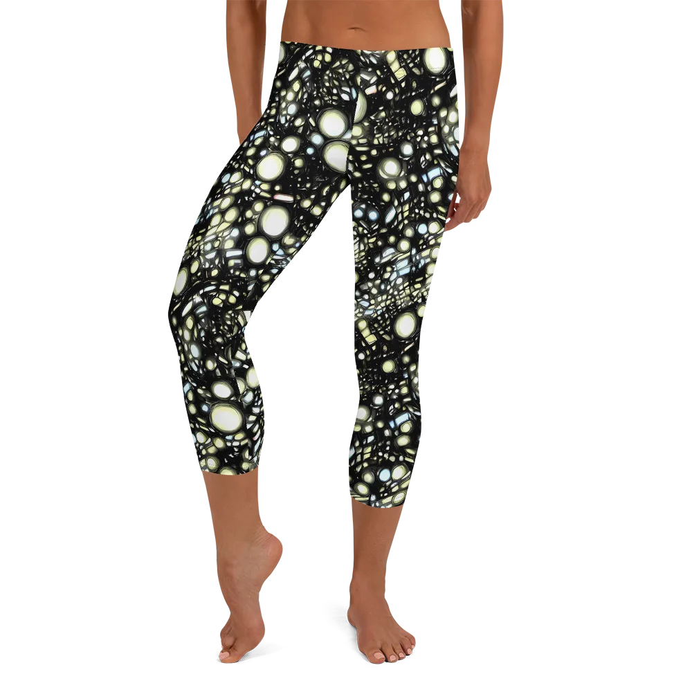 Electric Geode on Capri Leggings — Front