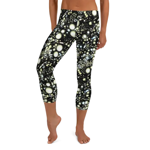 Electric Geode on a Capri Leggings