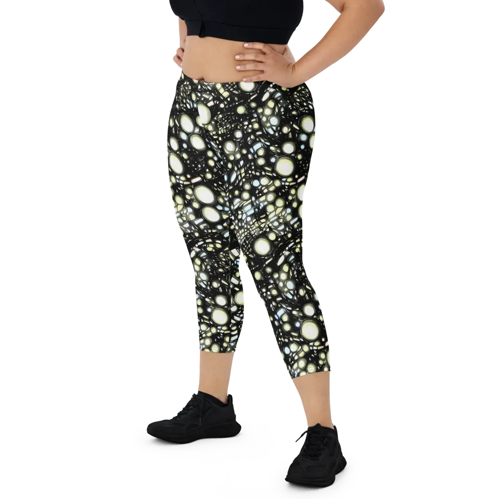 Electric Geode on Capri Leggings — Front