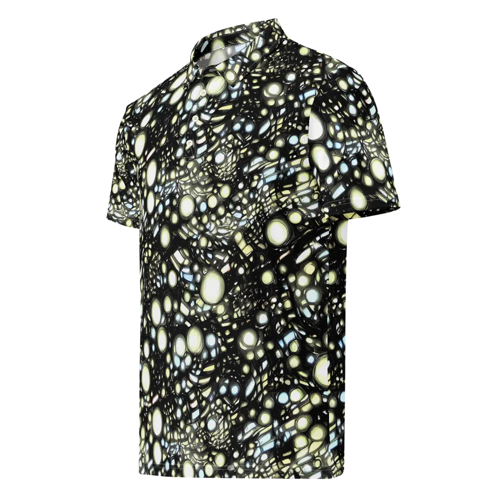 Electric Geode on Men's Slim Fit Polo Shirt — Left Front