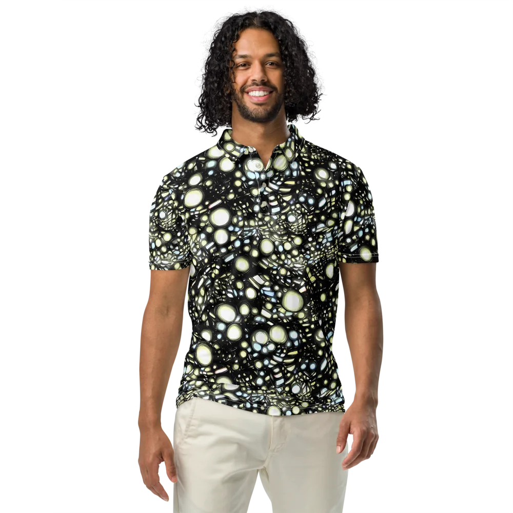 Electric Geode on Men's Slim Fit Polo Shirt — Front