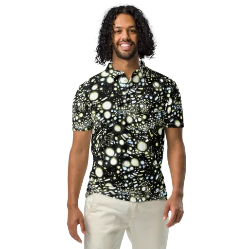 Electric Geode on a Men's Slim Fit Polo Shirt