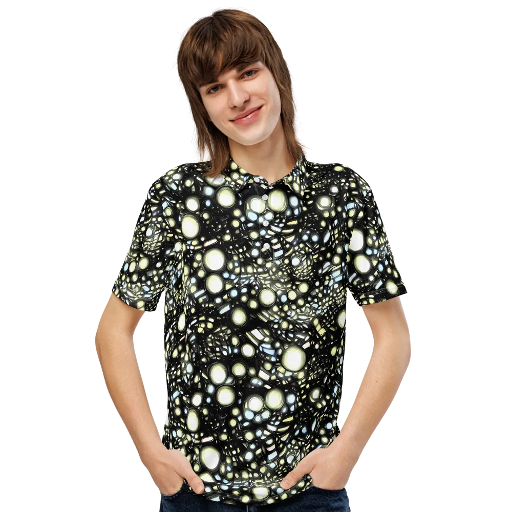 Electric Geode on Men's Slim Fit Polo Shirt — Front