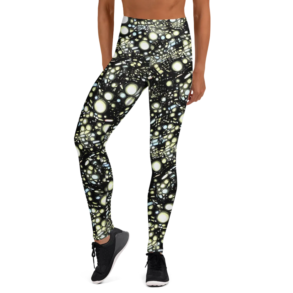 Electric Geode on Yoga Leggings — Front
