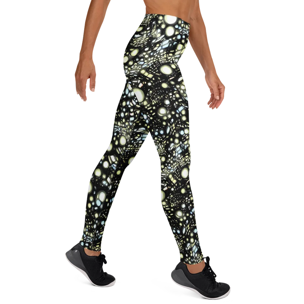 Electric Geode on Yoga Leggings — Right