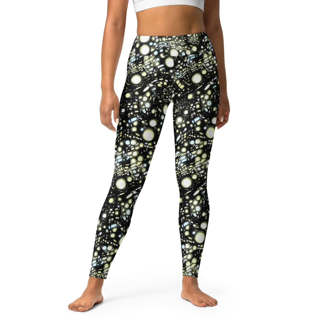 Electric Geode on Yoga Leggings — Front