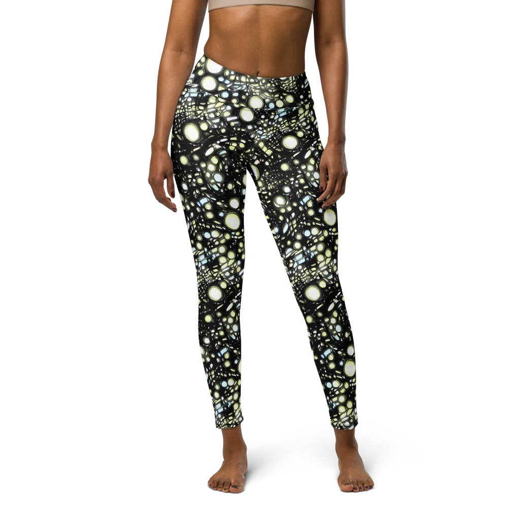Electric Geode on Yoga Leggings — Front
