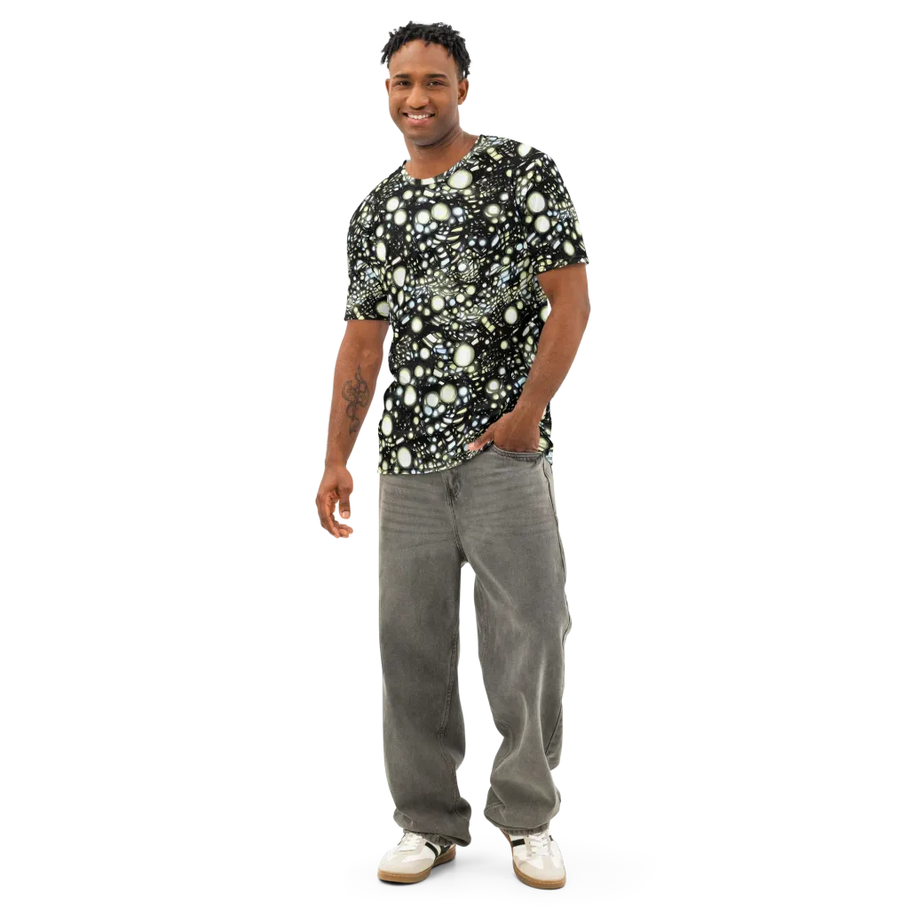 Electric Geode on Men's Cotton Crew Neck T-Shirt — Front