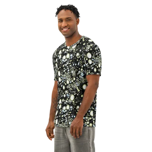 Electric Geode on a Men's Cotton Crew Neck T-Shirt