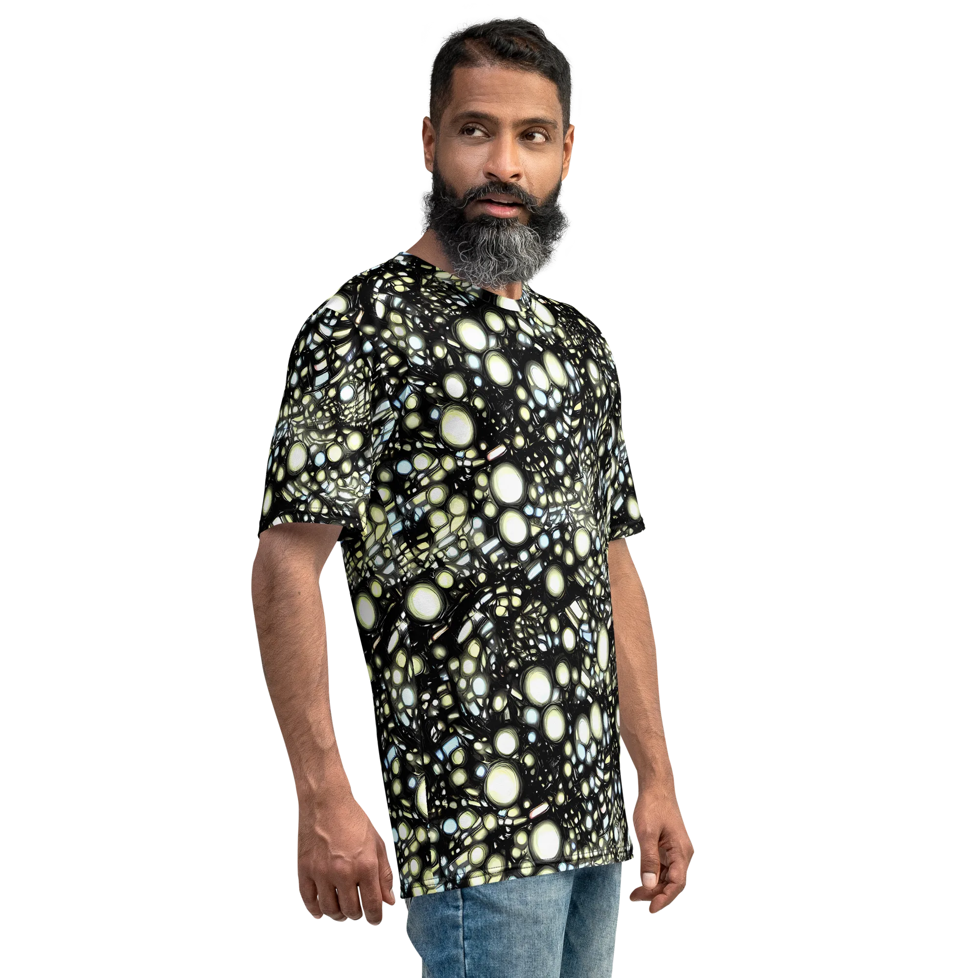Electric Geode on Men's Crew Neck T-Shirt — Right