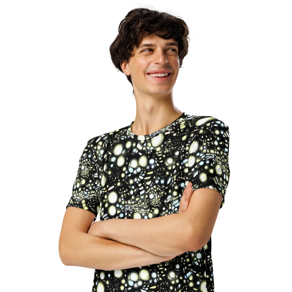 Electric Geode on Men's Crew Neck T-Shirt — Left Front