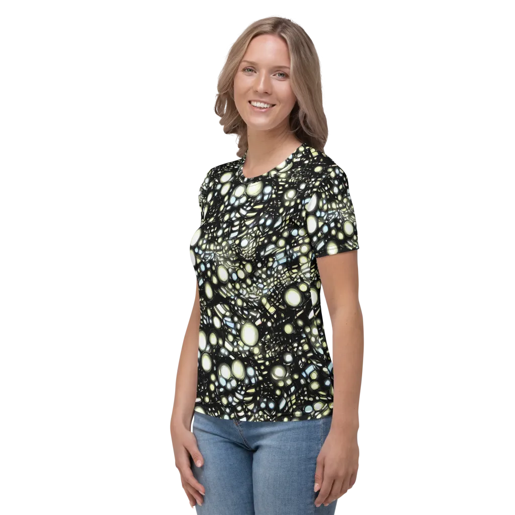 Electric Geode on Women's Crew Neck T-Shirt — Left