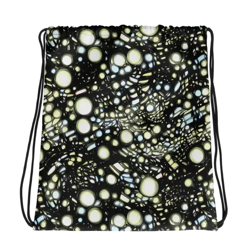 Electric Geode on a Drawstring Bag