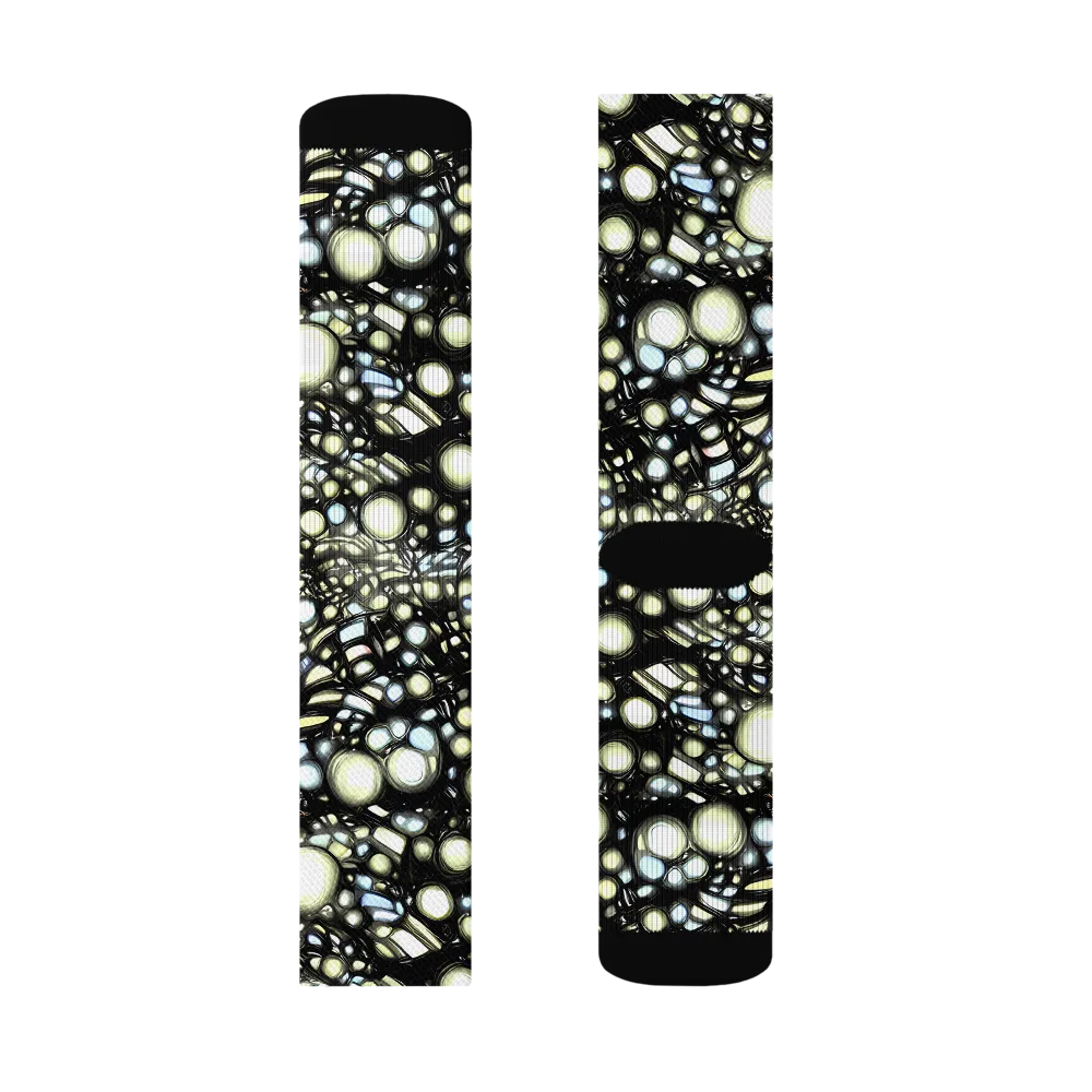 Electric Geode on Socks — Left Sock