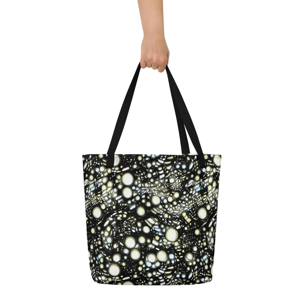 Electric Geode on Large Tote Bag W/ Pocket — Front