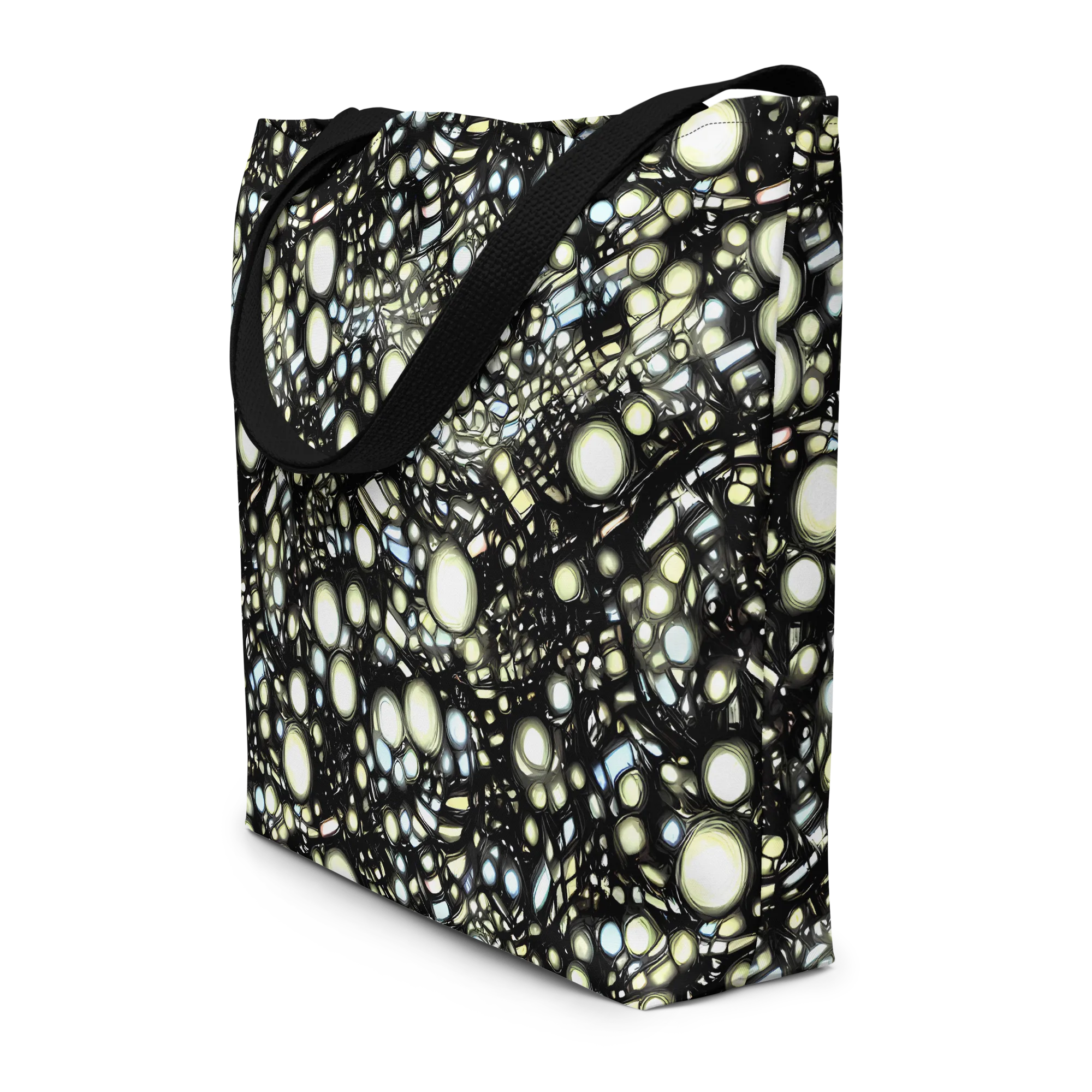Electric Geode on Large Tote Bag W/ Pocket — Front