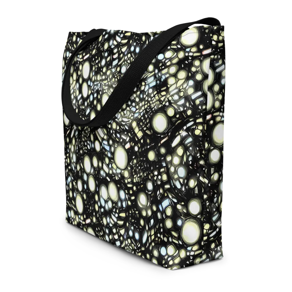 Electric Geode on Large Tote Bag W/ Pocket — Front
