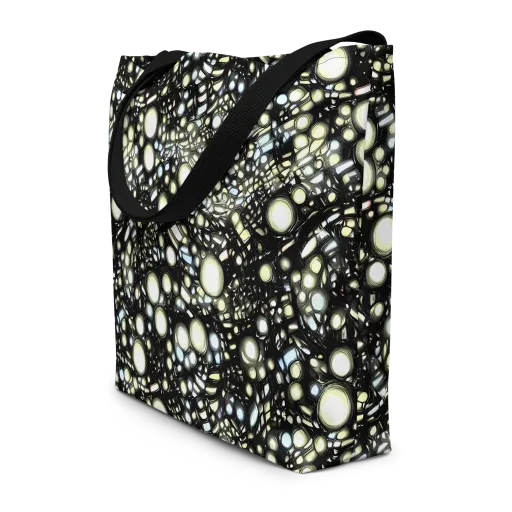 Electric Geode on a Large Tote Bag W/ Pocket