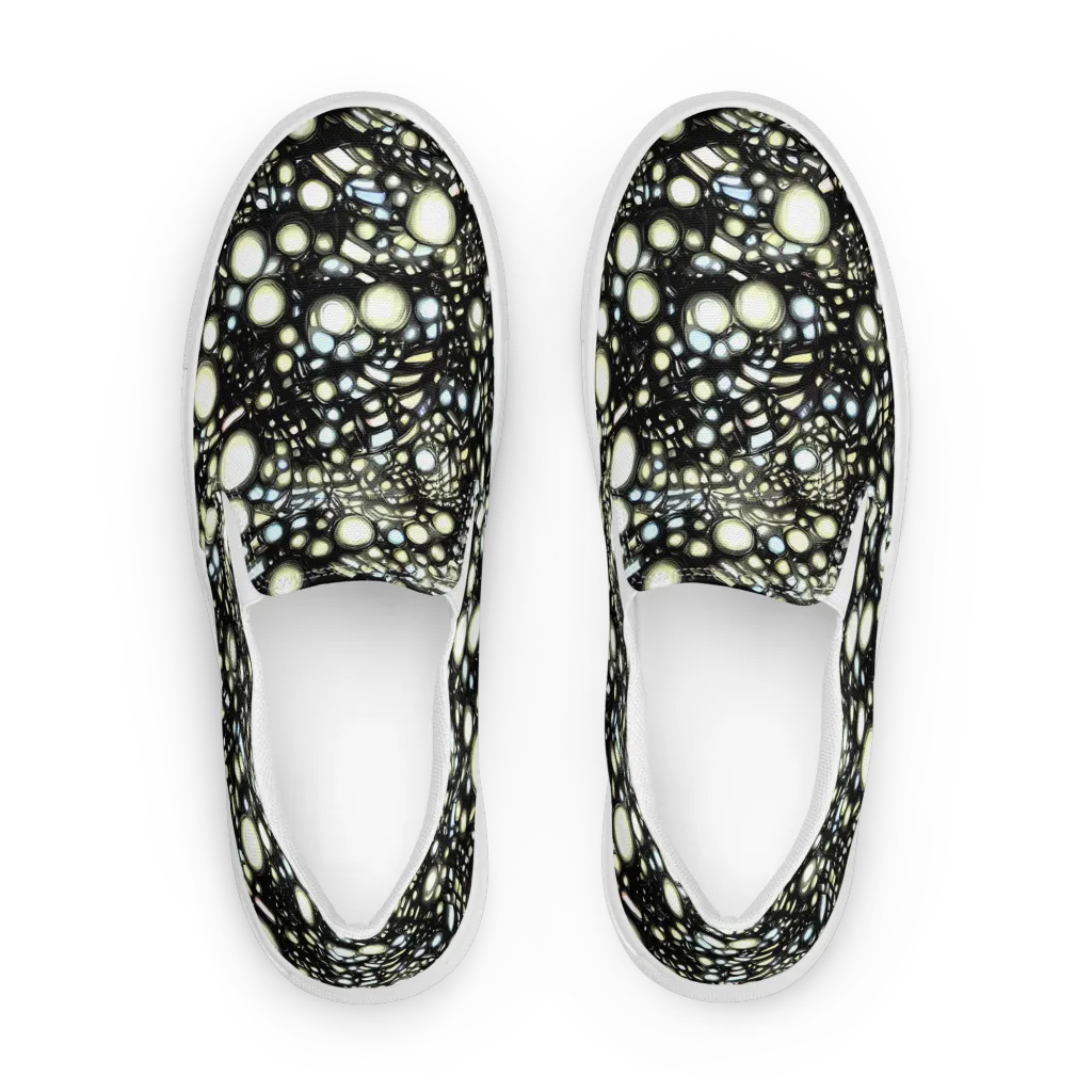 Electric Geode on Women's Slip-On Canvas Shoes — Front