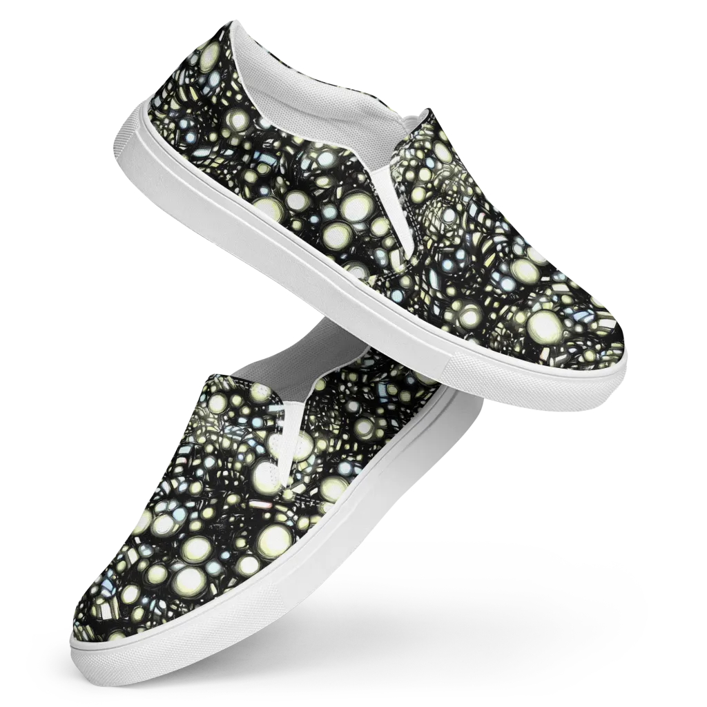 Electric Geode on Women's Slip-On Canvas Shoes — Front