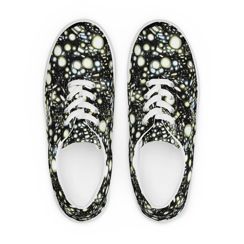 Electric Geode on Men's Lace-Up Canvas Shoes — Front