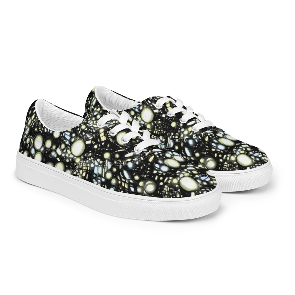 Electric Geode on Men's Lace-Up Canvas Shoes — Right Front
