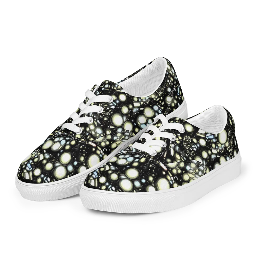 Electric Geode on Men's Lace-Up Canvas Shoes — Left Front