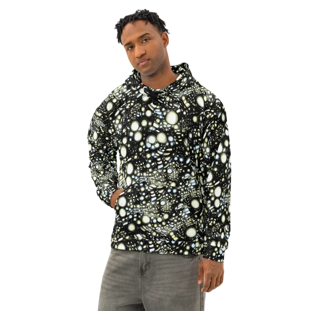 Electric Geode on Cotton Hoodie — Left Front