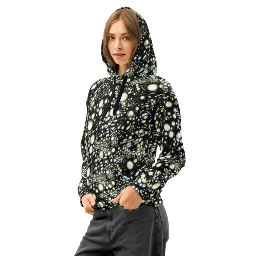 Electric Geode on a Cotton Hoodie