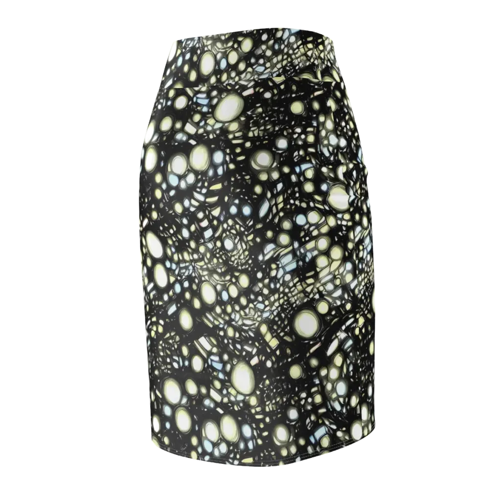 Electric Geode on Pencil Skirt — Back Side