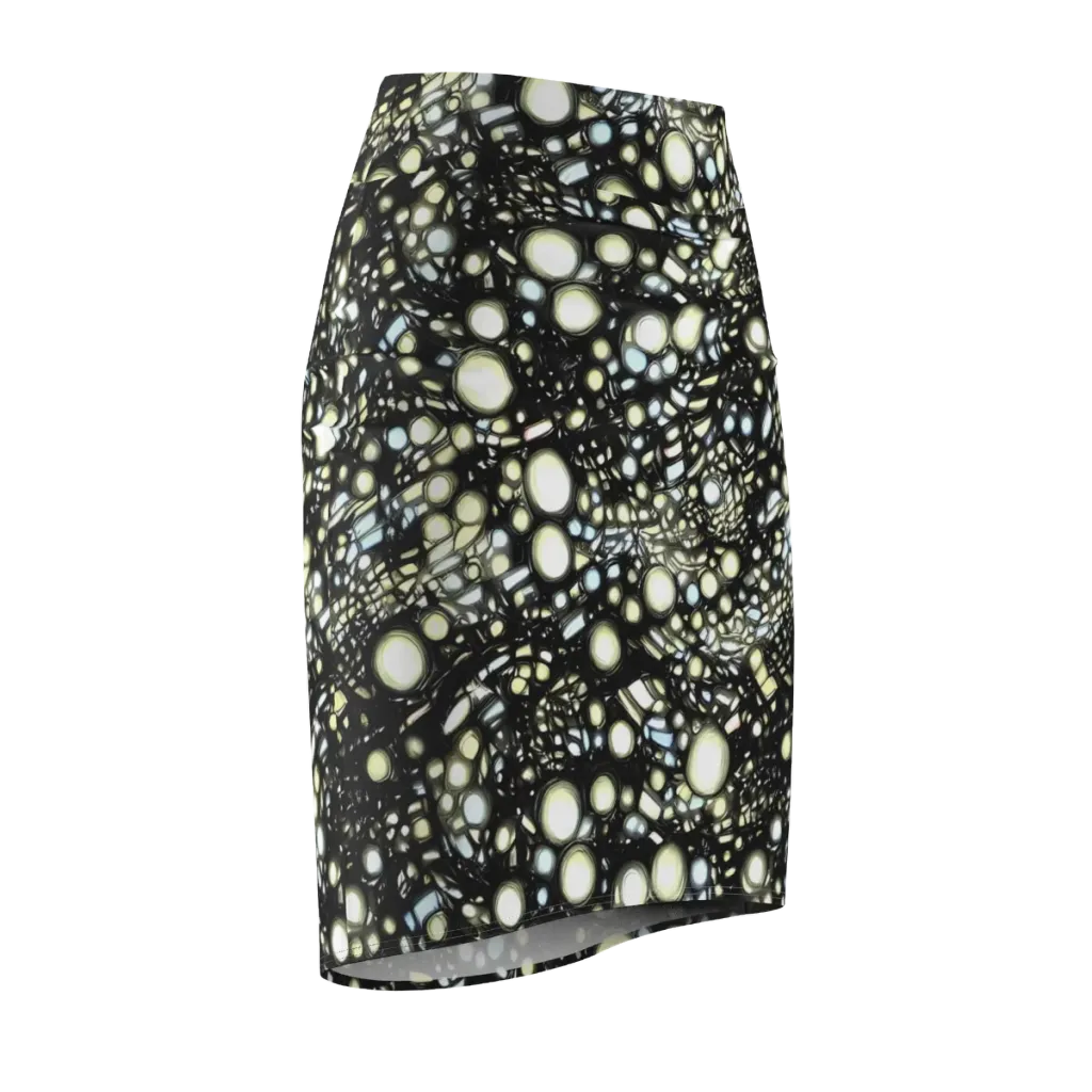 Electric Geode on Pencil Skirt — Front Side