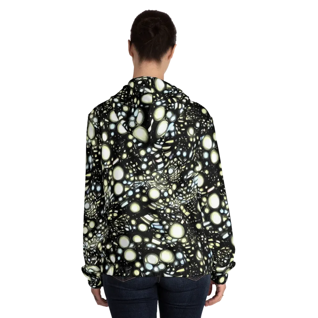 Electric Geode on Women's Full-Zip Hoodie — Back On Person