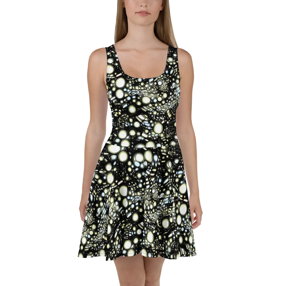 Electric Geode on Skater Dress — Front