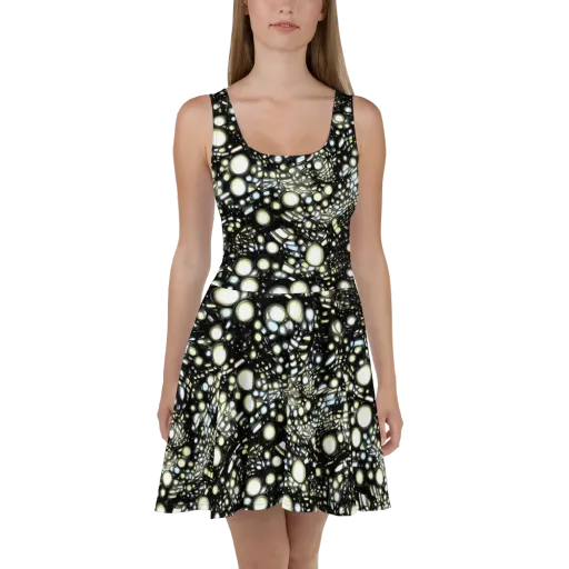 Electric Geode on a Skater Dress