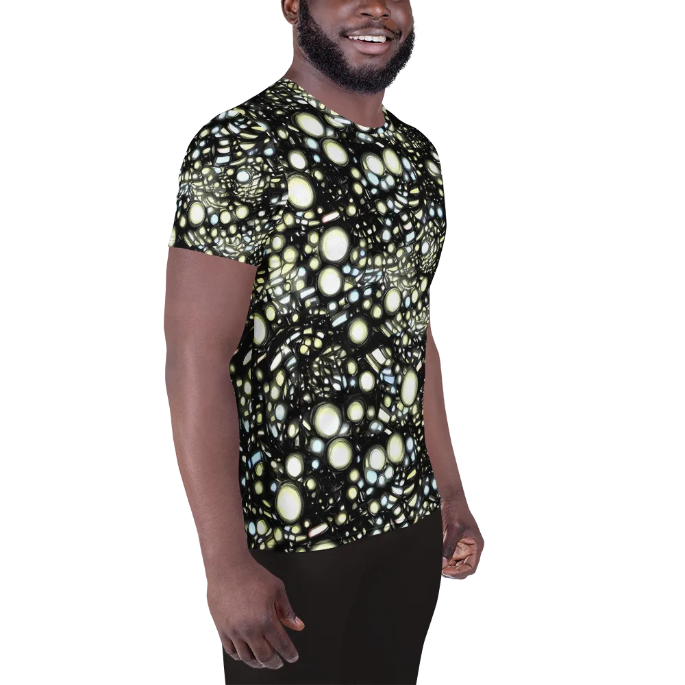 Electric Geode on Men's Athletic T-Shirt — Right
