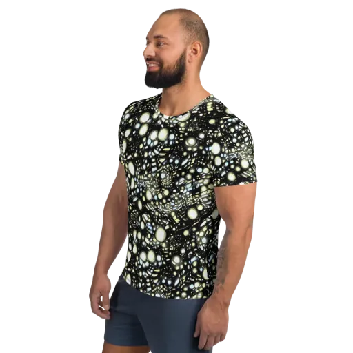 Electric Geode on a Men's Athletic T-Shirt
