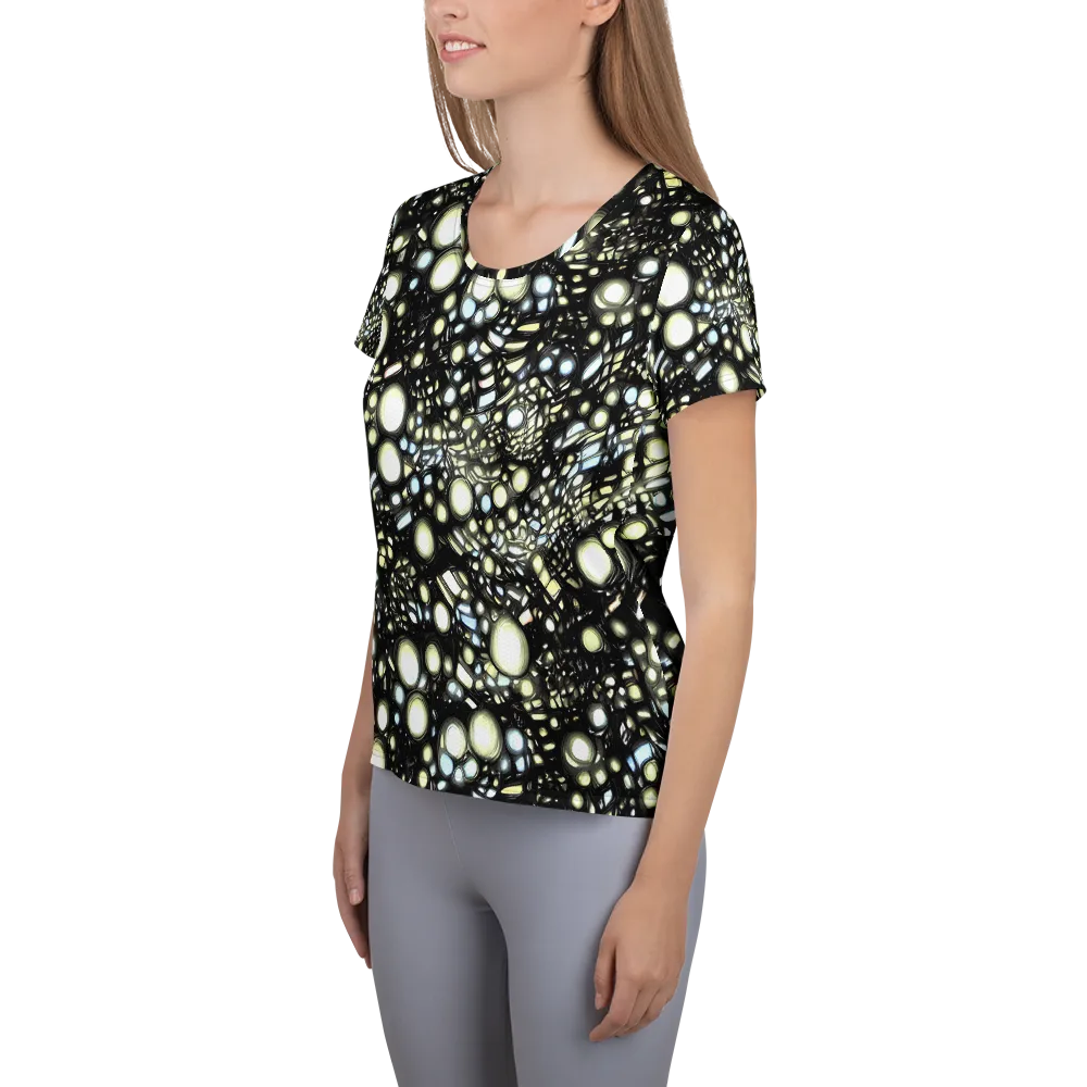 Electric Geode on Women's Athletic T-Shirt — Left