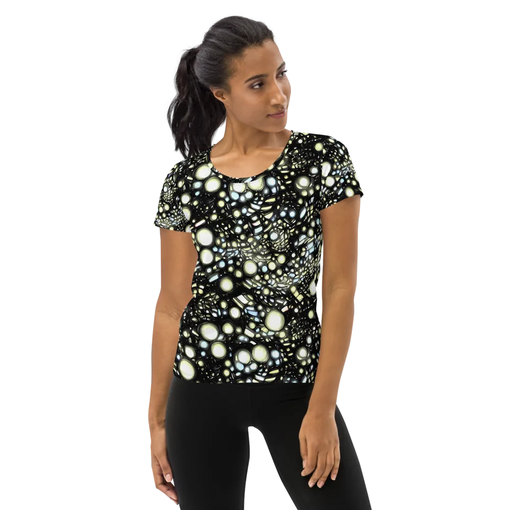 Electric Geode on Women's Athletic T-Shirt — Front