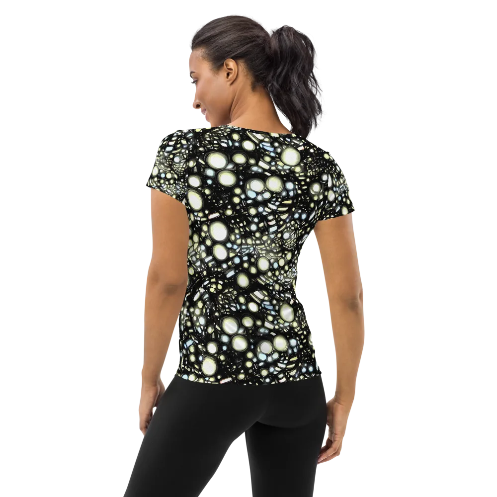 Electric Geode on Women's Athletic T-Shirt — Back