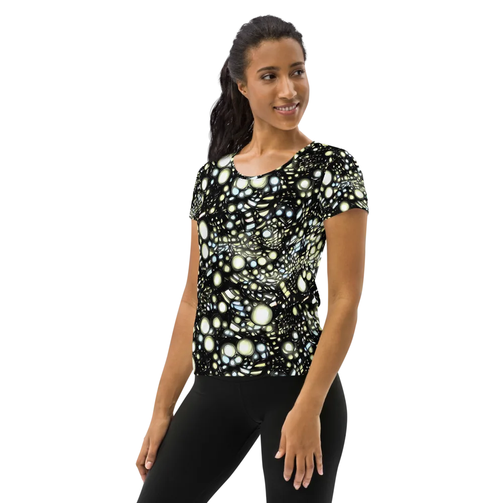 Electric Geode on Women's Athletic T-Shirt — Left